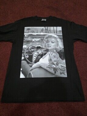 SHAKA WEAR TIMELESS BEAUTY MARILYN MONROE WITH TATTOOS MENS TEE